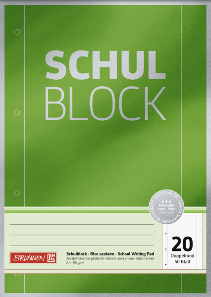 Schulblock A4 unlin. 50Bl Premium - 1052630