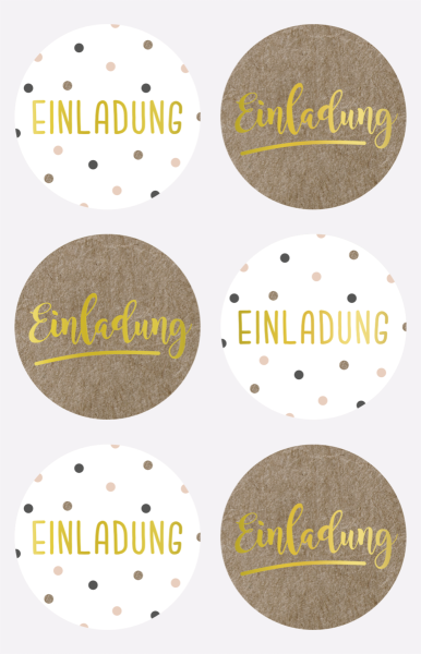 Sticker Einladung rund 4 cm - 203780820