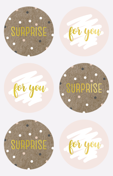 Sticker Surprise rund 4 cm - 203780821