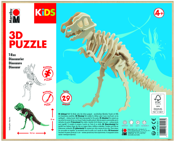 Marabu KiDS 3D Puzzle T-Rex Dinosaurier - 57202108