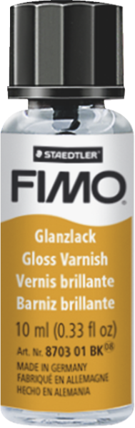 FIMO Glanzlack, 10 ml im Gläschen, Pinse