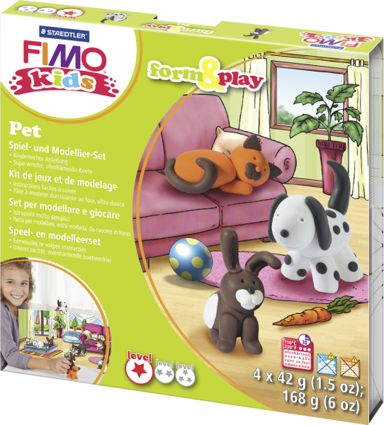 FIMO kids Modellier-Set Form & Play Pet, - V0357890065