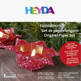 Heyda Faltblätter Lucia rot  15x15 cm