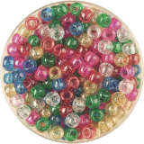 Glitterperlenmix 7mm 78g sortiert