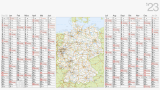 Plakatkalender m. Landkarte 114x64,