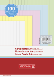 Brunnen Karteikarten A6 liniert sortiert