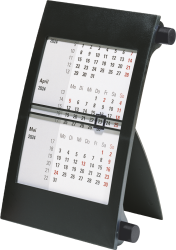 Drei-Monats-Tischkalender sw,