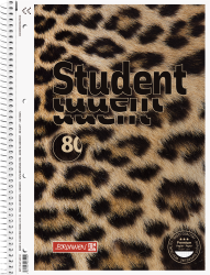 Collegeblock A4 90g Leopard  kariert