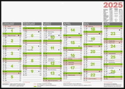 Tafelkalender A4 Pappekaschiert,