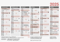 Tafelkalender A6 1S/6Monate,