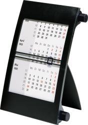 Drei-Monats-Tischkalender sw,