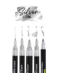 Online Silber Lettering Set Acryl Marker