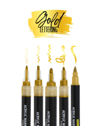 Online Gold Lettering Set Acryl Marker