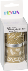 Deko Tape Natur silber weiß