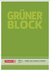 Brunnen Briefblock A4 kariertDer Grüne - 1052638