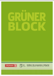 Brunnen Briefblock A4 kariertDer Grüne - 1052638