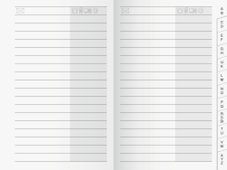 Registerheft 7,2x10,2cm fürKalender