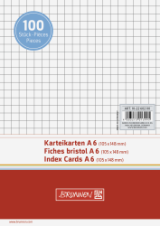 Brunnen Karteikarten A6 kariert weiß - 102260200