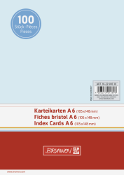 Karteikarte A6 unlin bl 100St - 102260030