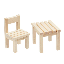 HobbyFun Mini-Stuhl/Tisch, 3x3 x 5,5 cm