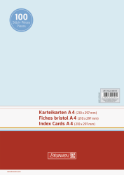 Brause Karteik.A4 13316blanko blauVE100 - EXC13316