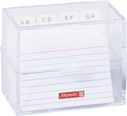 Karteibox A8 gefüllt transparent - 1020580