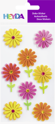 Sticker Mix Blumen rot gelb