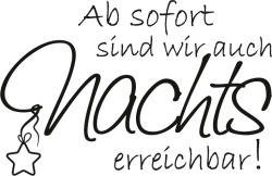 Stempel Ab sofort nachts erreichbar