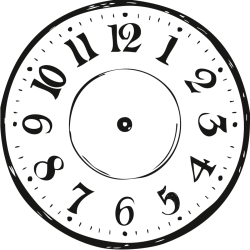 Stempel rund Clock