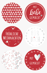 Sticker Weih rund rot 4cm