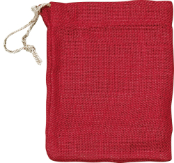 100% Jute Säckchen 20x15cm rot