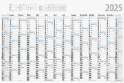 Jahreskalender 70x47, gefalzt, - 7033601055