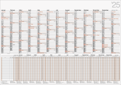 Plakatkalender Kombi m. Urlaubspl.,