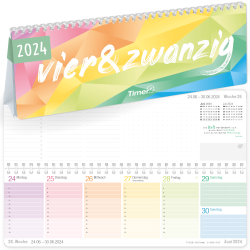 Wochen-Tischkalender 2024 mit Aufstelle