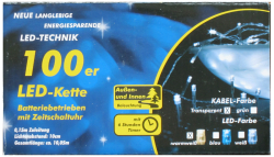 idena LED Lichterkette 100er für innen u