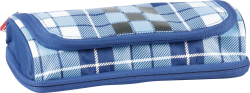 Brunnen Combi-Etui Duo oval Karo blau/gr - 104903602