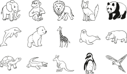 HEYDA Motivstempel-Set Zootiere, Klarsic