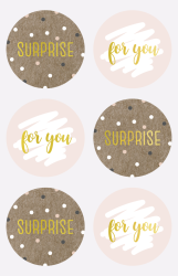 Sticker Surprise rund 4 cm