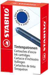 Tintenpatrone, blau, löschbar, 6 Stück