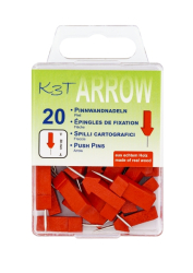 TSI Pinwandnadeln rote Pfeile, 20er Pack